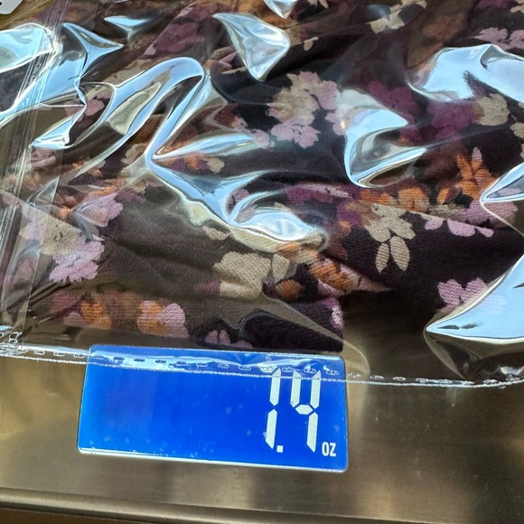 J Jill Top Womens 2X Plus Burgundy Floral Long Sleeve Button Down Casual Office - Picture 12 of 12